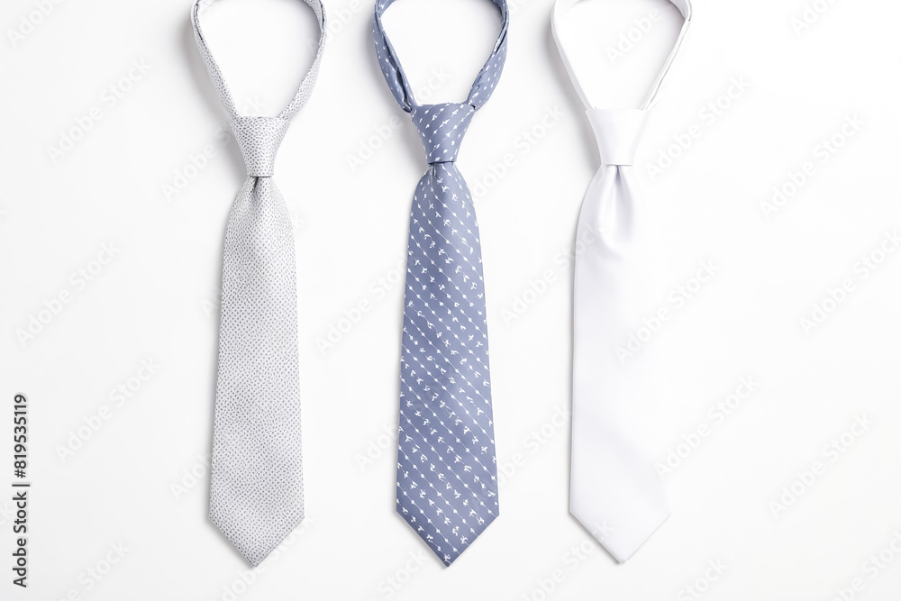 Three Neckties Isolated on White Background Three Neckties Isolated on White Background