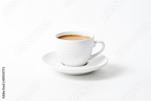 Cup of coffee on a white background