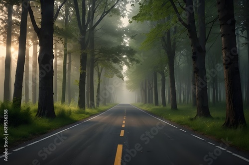 road in the fog