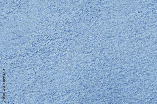 Texture of blue rough plaster. Abstract design background.