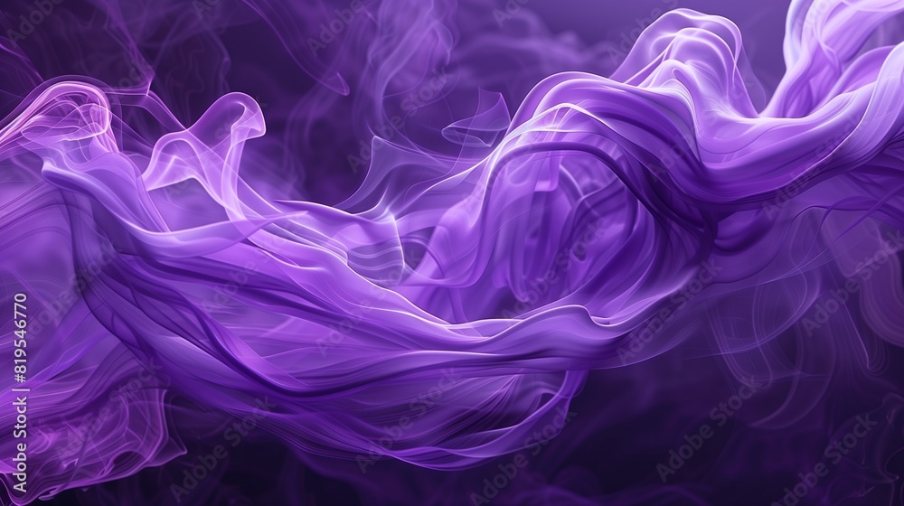 A surreal and dreamlike wave of violet smoke, appearing almost like a sentient creature as it flows and twists in a mesmerizing display.