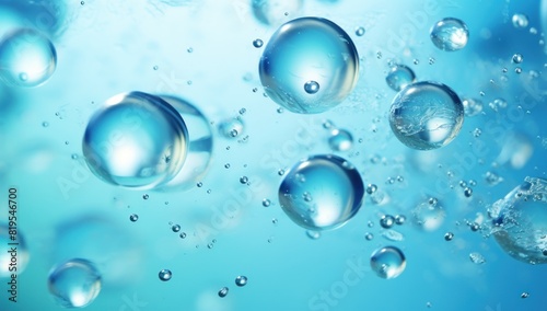 bubbles being sent into the water  in the style of dark blue and teal  soft edges and atmospheric effects 