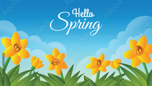 Spring Summer Outdoor Flower Landscape Background