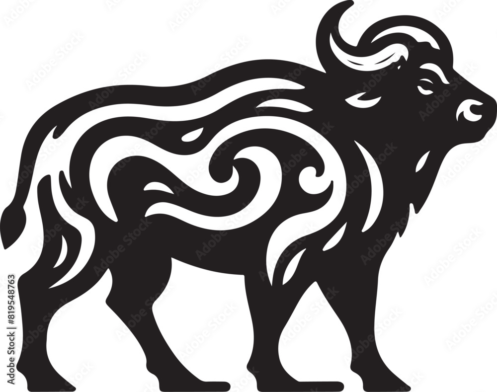 Fototapeta premium illustration of a bull