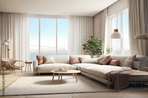 luxurious minimalistic living room
