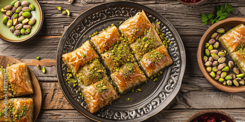 Mini Baklava Ramadan Eid Concept Background