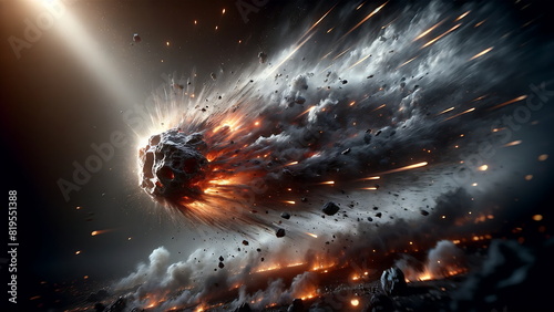 Stellar Detonation, A Meteor's Final Blaze in the Cosmic Void
