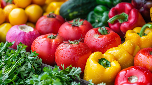 Abstract blurred supermarket aisle with colorful shelves and unrecognizable customers as background. Fresh vegetables on shelf in supermarket for background. Supermarket   fruit and vegetable zone. 