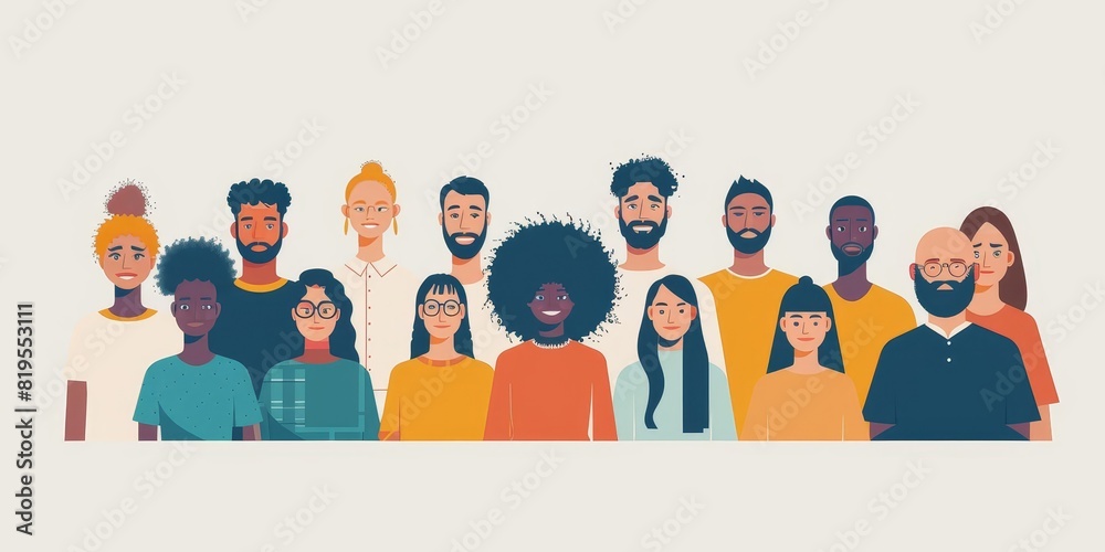 Minimalist family portrait featuring diverse members, emphasizing connection and simplicity Minimalist family portrait featuring diverse members, emphasizing connection and simplicity