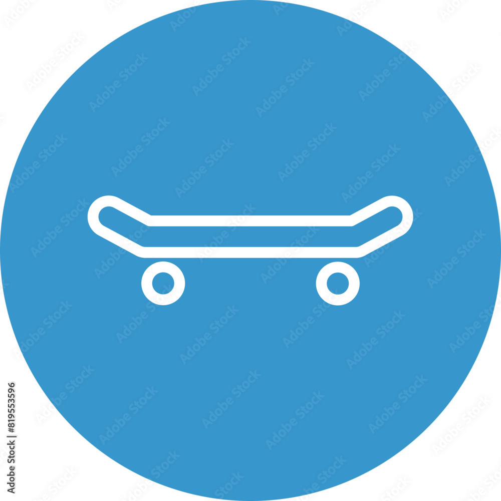 skateboard Flat Icon Design