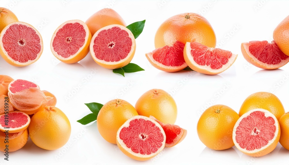 Grapefruit grapefruits citrus, many angles and view side top front sliced halved group Grapefruit grapefruits citrus, many angles and view side top front sliced halved group