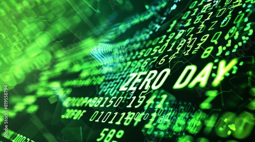 Digital Urgency - Abstract Binary Code Background with Bold 
