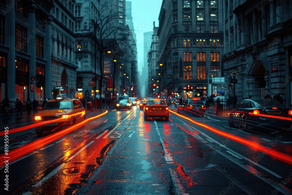 Fototapeta premium Long Exposure City Lights professional photography