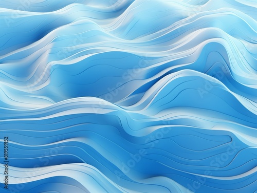 Abstract blue and white wave patterns with a fluid, flowing design, perfect for backgrounds, wallpapers, and creative projects.