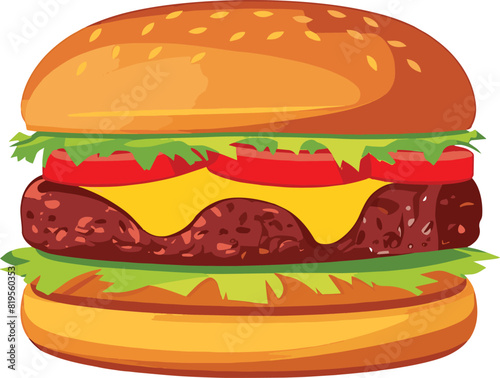 Barger Vector Illustration on White Background.