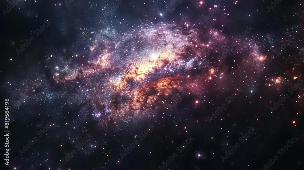 Fototapeta premium Illustrate the interstellar dance of celestial bodies fueled by gravitational energy