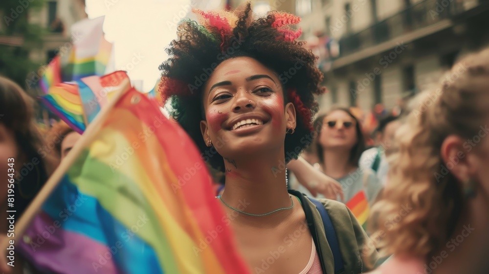 A diverse LGBTQ+ community engaging in a solidarity protest. A diverse LGBTQ+ community engaging in a solidarity protest.