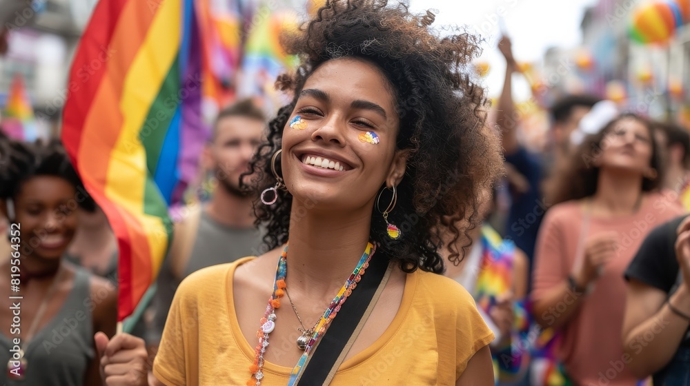 A diverse LGBTQ+ community engaging in a solidarity protest. A diverse LGBTQ+ community engaging in a solidarity protest.