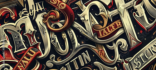 Artistic Typographic Legacy  A Journey Through Vintage Lettering and Classic Typeface Designs