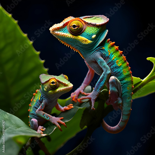 dwarf leaf chameleons photo