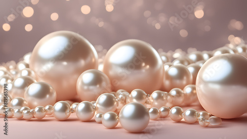a bunch of pearls are laying on a table