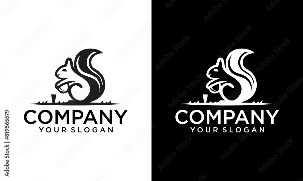 Obraz premium Creative S initial letter type squirrel logo design inspiration