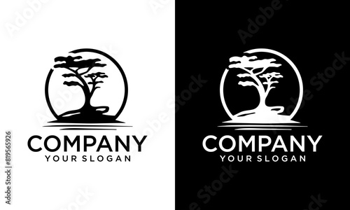 Creative Tree vector logo this beautiful tree is a symbol of life, beauty, growth, strength, and good health.