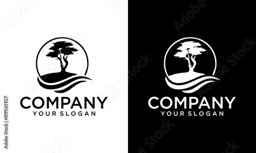 Creative Tree vector logo this beautiful tree is a symbol of life, beauty, growth, strength, and good health.