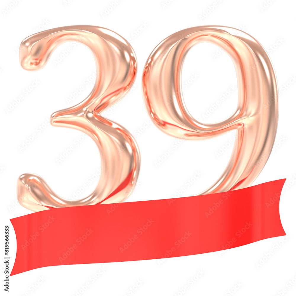 Happy Anniversary 39 Years 3d Rendering Happy Anniversary 39 Years 3d Rendering
