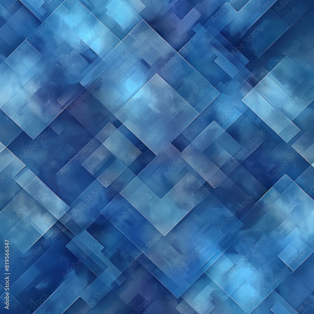 Abstract smoky blue pixel art background with squares and lines, creating a futuristic design. The blue image is composed of square shapes on a textured surface Abstract smoky blue pixel art background with squares and lines, creating a futuristic design. The blue image is composed of square shapes on a textured surface