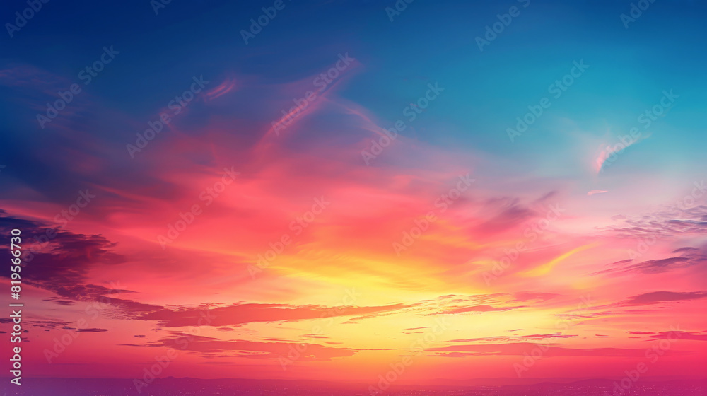 sunset sky with clouds background