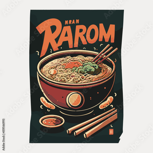 Ramen Noodles Vector File. Unique and cool design. Generated AI Results - Artificial Intelligence