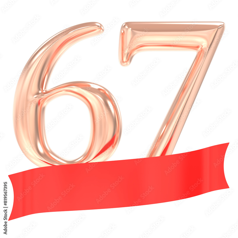 Happy Anniversary 67 Years 3d Rendering Happy Anniversary 67 Years 3d Rendering