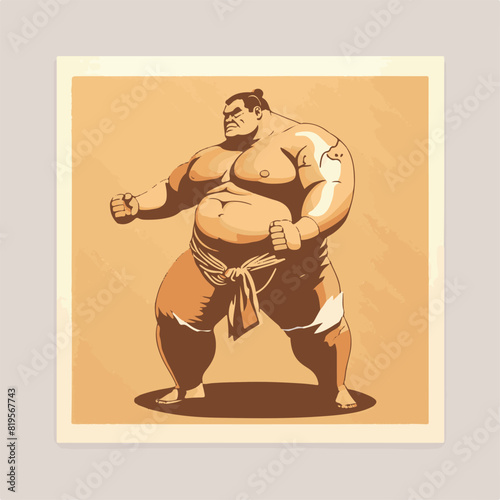 Sumo Japanese Culture Vector File. Unique and cool design. Generated AI Results - Artificial Intelligence