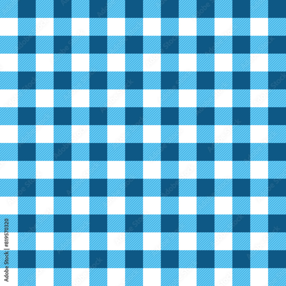 Blue check pattern, seamless pattern from rhombuses and squares for plaids, tablecloths, clothes, shirts, dresses, sheets, blankets, blankets and other textile products. Vector illustration. Blue check pattern, seamless pattern from rhombuses and squares for plaids, tablecloths, clothes, shirts, dresses, sheets, blankets, blankets and other textile products. Vector illustration.