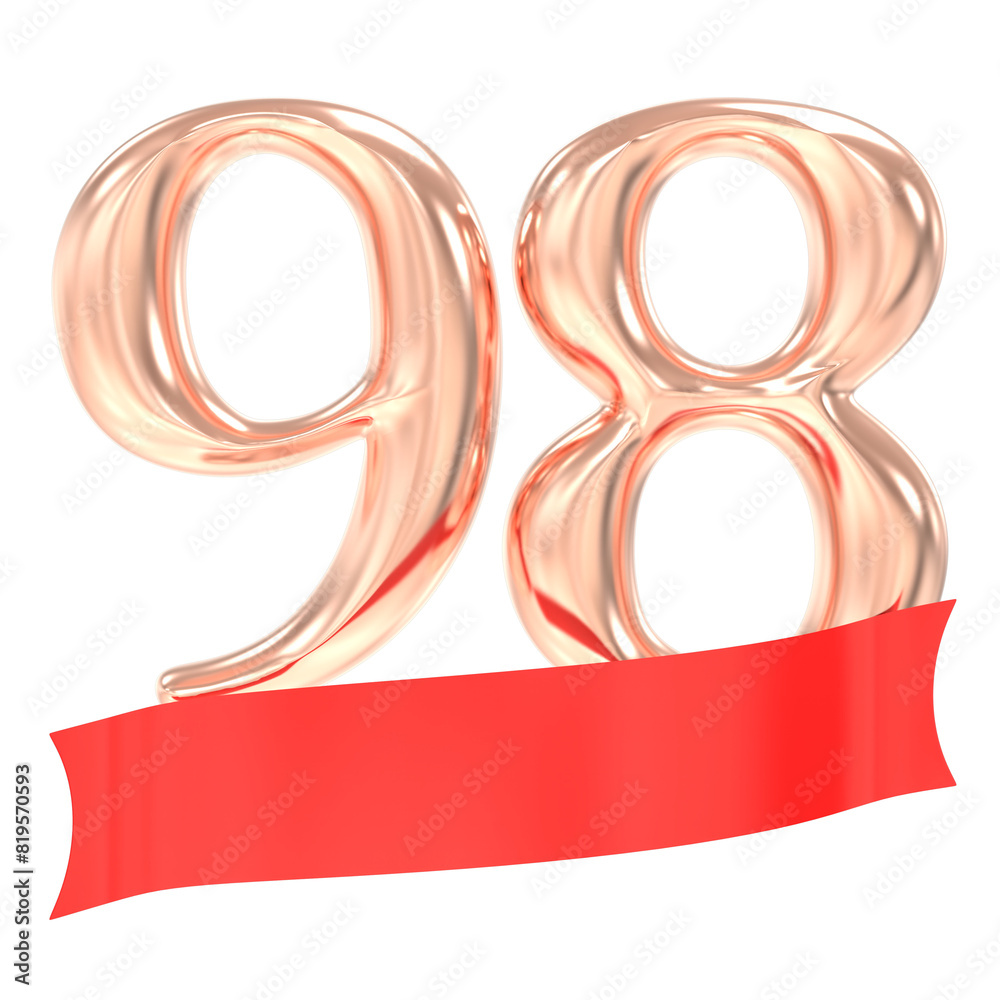 Happy Anniversary 98 Years 3d Rendering Happy Anniversary 98 Years 3d Rendering