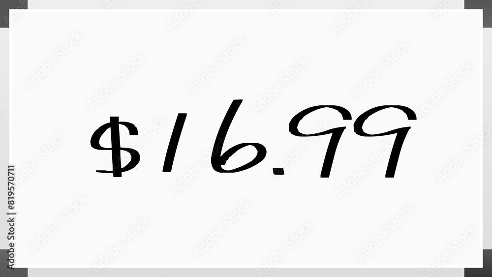 $16.99 のホワイトボード風イラスト $16.99 のホワイトボード風イラスト