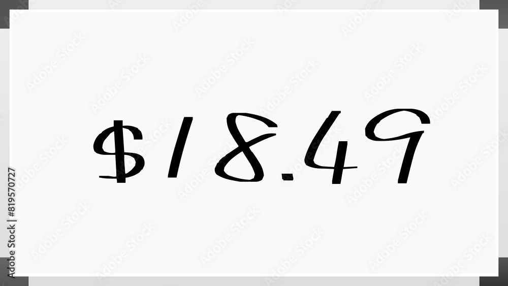 $18.49 のホワイトボード風イラスト $18.49 のホワイトボード風イラスト