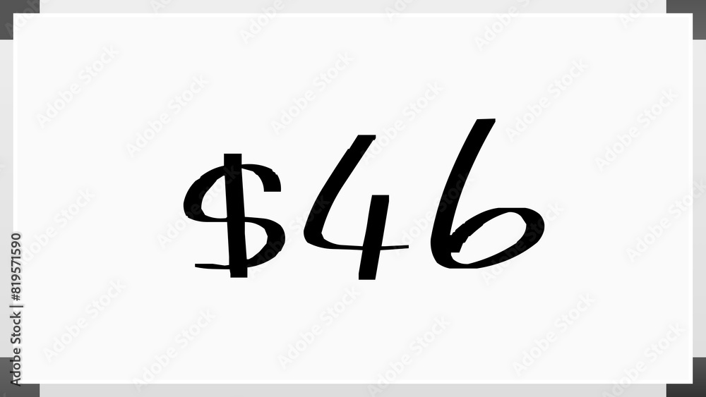$46 のホワイトボード風イラスト $46 のホワイトボード風イラスト