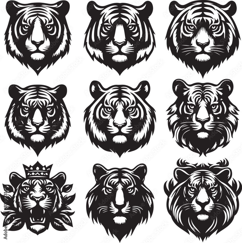 Obraz premium tiger bundle art ilastration