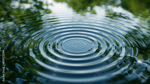 A digital ripple effect spreading across the surface of a tranquil pond  creating a mesmerizing pattern of concentric circles. 32k  full ultra HD  high resolution