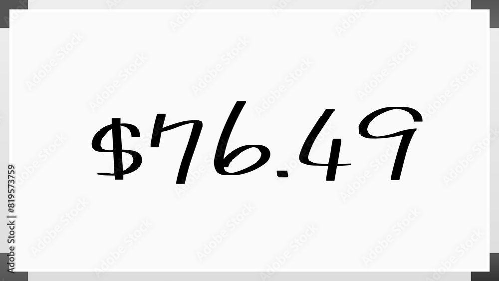 $76.49 のホワイトボード風イラスト $76.49 のホワイトボード風イラスト