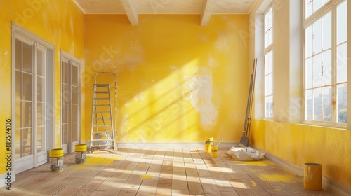 A Bright Room Undergoing Renovation photo
