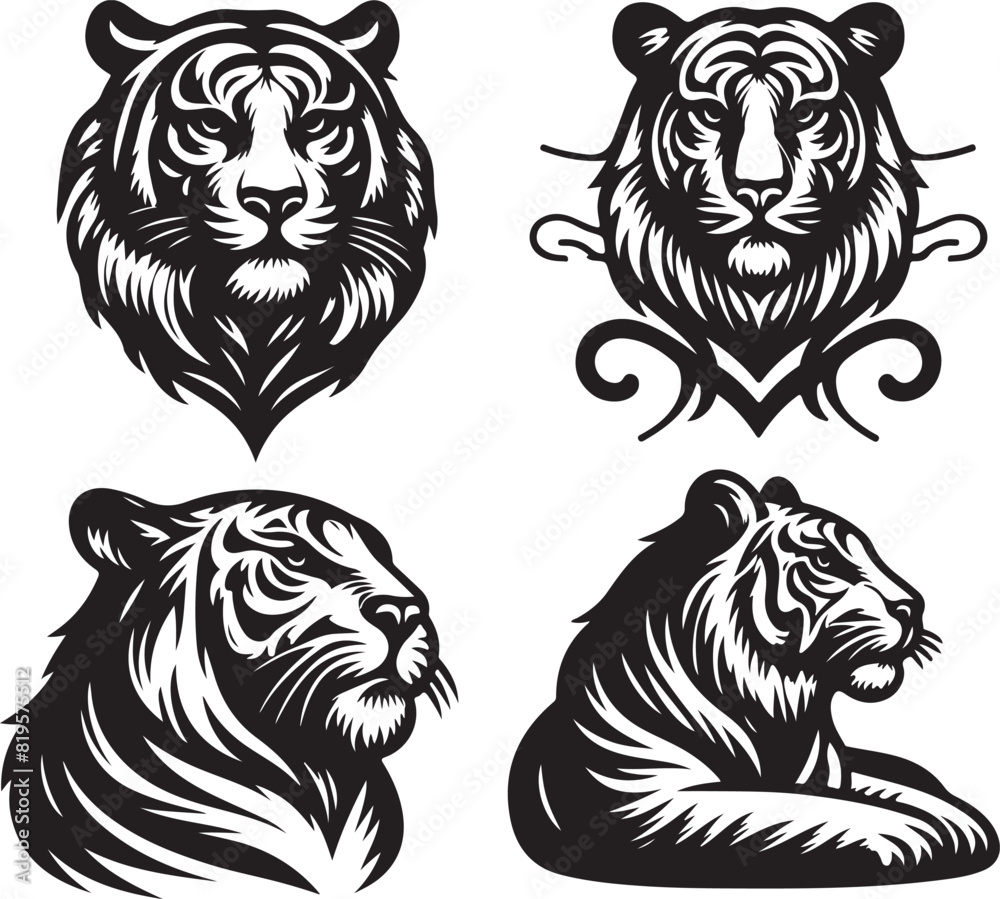 tiger bundle art ilastration