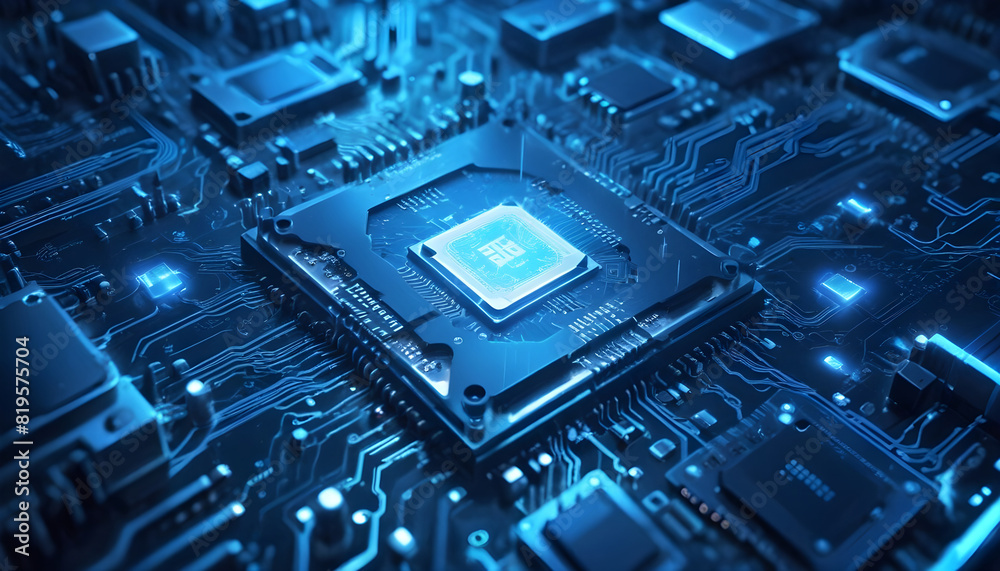 Computing processor CPU microchip and electronic circuit board 3 Computing processor CPU microchip and electronic circuit board 3