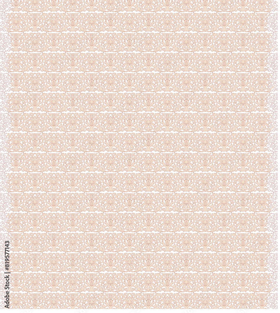 Fototapeta premium a beige and white wallpaper with a pattern. The image appears to be a seamless pattern featuring a repetitive geometric design. The pattern is composed of diagonal lines in a light tan or beige color,