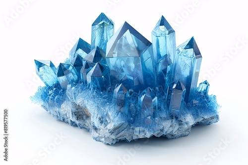 Sapphire gems set apart on a blank canvas. Digital creation.