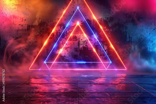 Vibrant Triangle Design with a Futuristic Feel.
