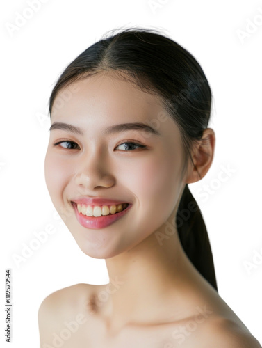 Young and beautiful asian hong kong chinese japanese korean girl transparent background