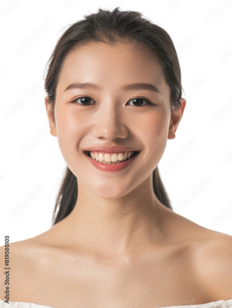 Young and beautiful asian hong kong chinese japanese korean girl transparent background